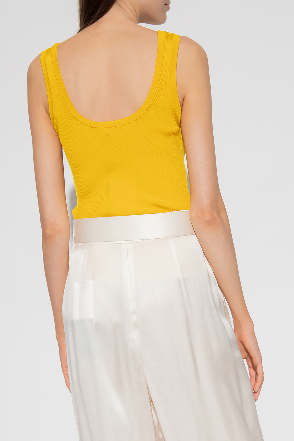 Yellow Ribbed tank top Zimmermann - SchaferandweinerShops KR